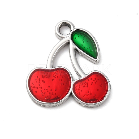 Cherry Alloy Pendants PALLOY-S051-03B-P-1
