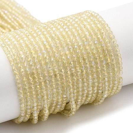 Electroplate Transparent Glass Beads Strands LS-GLAA-H021-01A-FR04-1