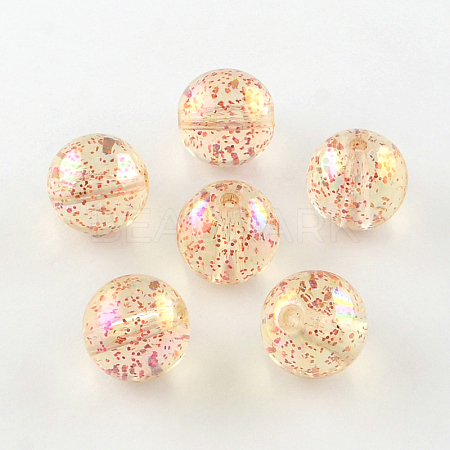 Round AB Color Transparent Acrylic Beads TACR-D005-14mm-08-1