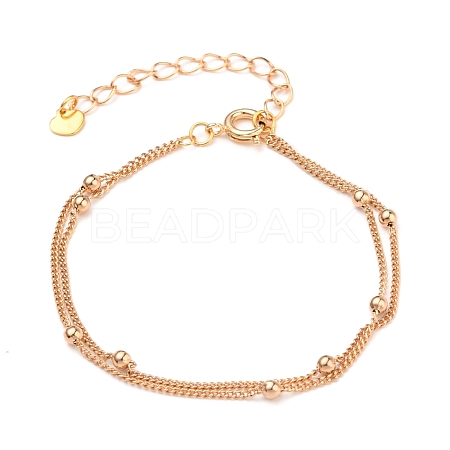 Brass Curb Chains Multi-strand Bracelets BJEW-JB05536-1