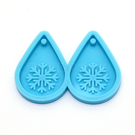 Christmas DIY Pendant Earring Silicone Molds DIY-TAC0012-06-1