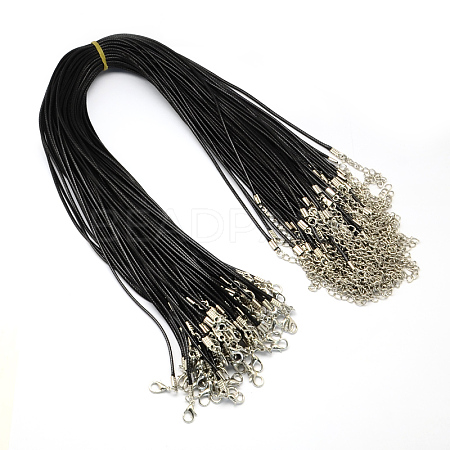 Waxed Cord Necklace Making NJEW-R229-1.5mm-1