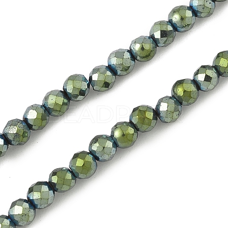 Electroplate Synthetic Magnetic Hematite Beads Strands G-A263-B01-02B-1