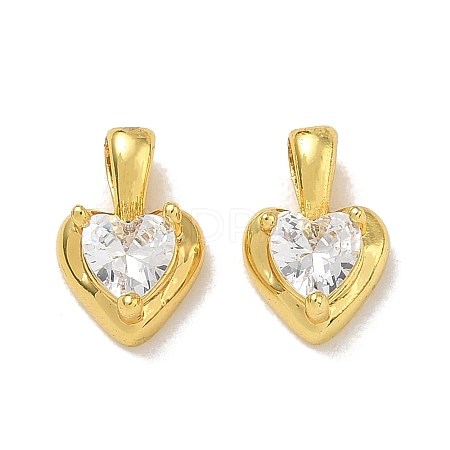 Brass Pave Clear Cubic Zirconia Charms CU-CBA6E4E-19G-C-1