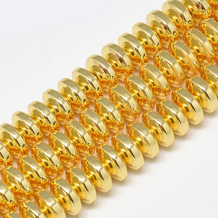 Electroplate Non-magnetic Synthetic Hematite Beads Strands X-G-Q465-29G-1