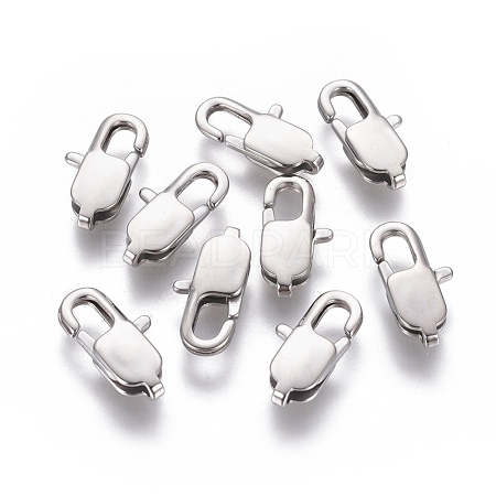 304 Stainless Steel Lobster Claw Clasps STAS-G201-06C-P-1