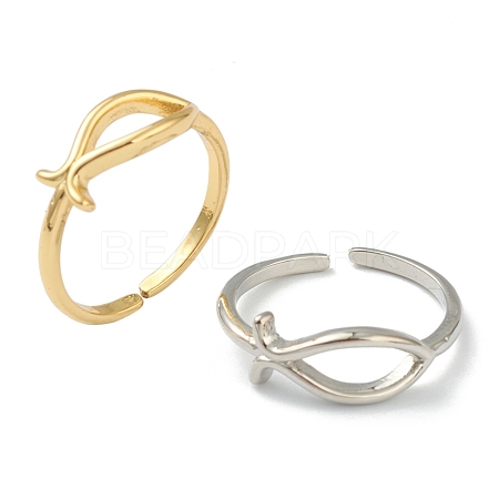 Brass Cuff Rings RJEW-L100-002-1