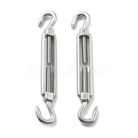 304 Stainless Steel Turnbuckle with Adjustment Hook Eyelet Screw STAS-B082-03P-1