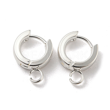 201 Stainless Steel Huggie Hoop Earrings Findings STAS-A167-01R-S-1