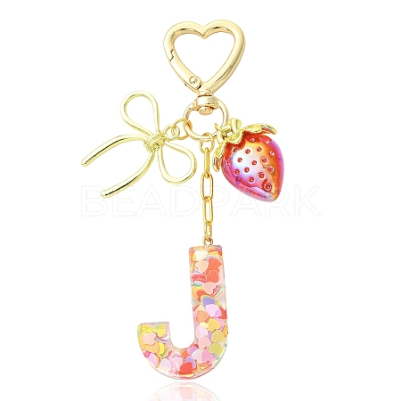 Alloy & Resin Pendant Decorations HJEW-YW00401-02-1