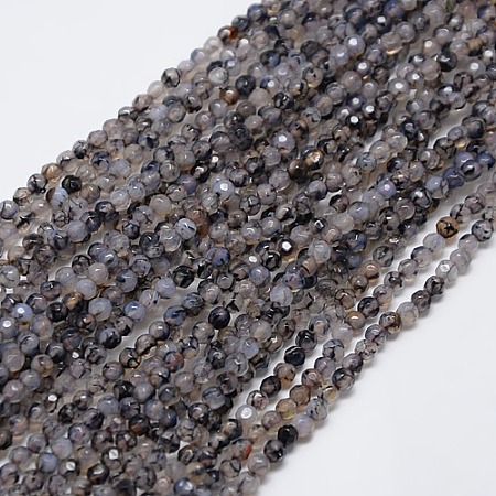 Natural Agate Round Beads Strand G-L084-4mm-01-1