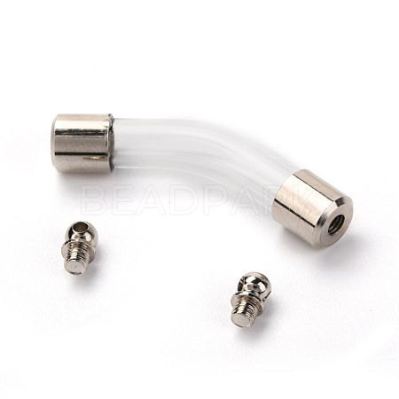 Transparent Glass Bottle Pendant GGLA-B001-04P-1