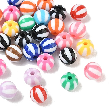 30Pcs Strip Opaque Acrylic Beads SACR-YW0002-01-1