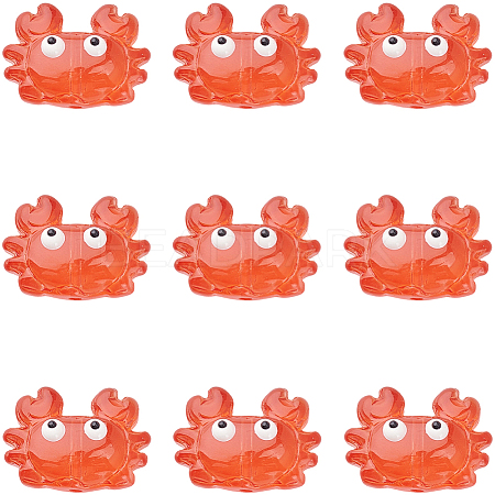 10Pcs Glass Enamel Beads LAMP-PA0001-44A-1