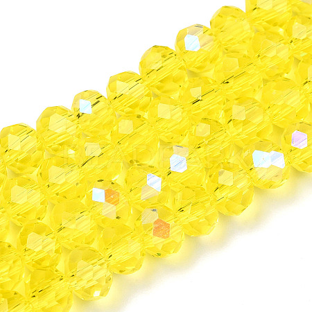 Electroplate Glass Beads Strands EGLA-A044-T6mm-L29-1