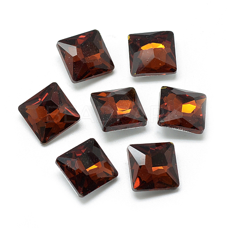 Pointed Back Glass Rhinestone Cabochons RGLA-T027-8x8mm-25-1