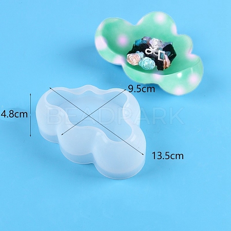 DIY Silicone Cloud Shape Tealight Candle Holder Molds PW-WG49498-02-1