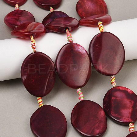 Natural Fire Crackle Agate Beads Strands G-P605-L03-01C-1