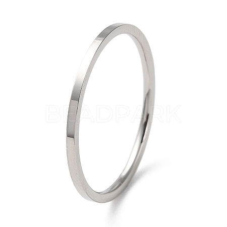 Non-Tarnish 304 Stainless Steel Simple Plain Band Finger Ring for Women Men RJEW-F152-05P-1