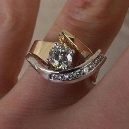Brass Micro Pave Clear Cubic Zirconia Finger Rings FS-WG8456F-05-1