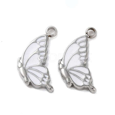304 Stainless Steel with Enamel Charms STAS-L022-400P-04-1