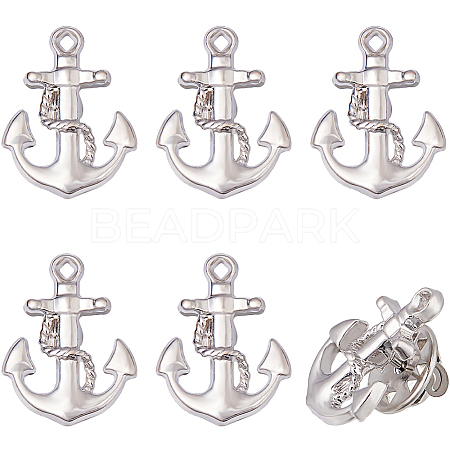 6Pcs Alloy Lapel Pin Backs JEWB-DC0001-23P-1
