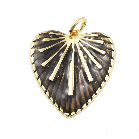 Brass Enamel Pendants KK-H206-11G-01-1