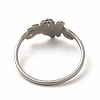 Non-Tarnish 304 Stainless Steel Hollow Out Ghost Finger Ring for Halloween RJEW-K239-15P-2