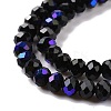 Electroplate Opaque Solid Color Glass Beads Strands EGLA-A034-P4mm-L01-3