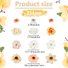 WADORN 234Pcs 12 Styles Cloth Imitation Daisy Blossom AJEW-WR0002-18-2