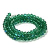 Transparent Electroplate Glass Beads Strands GLAA-F029-4mm-D10-2