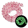 Luminous Handmade Glod Sand Lampwork Beads Strands LAMP-B028-03L-10mm-1