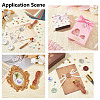 Brass Wax Seal Stamps with Wood Handle AJEW-WH0412-0139-6