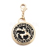 Tarot Alloy Enamel Pendant Decoration HJEW-P021-01B-G-1