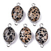 Natural Dalmatian Jasper Links/Connectors G-T131-102-16-1