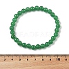 Natural Malaysia Jade(Dyed) Bead Stretch Bracelets BJEW-K212-A-013-4