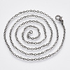 Brass Cable Chains Necklace Making MAK-N029-01B-2