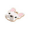 Animal Puppy Alloy Enamel Pendants FIND-V001-03G-03-2