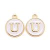 Golden Plated Alloy Charms LS-ENAM-S118-01U-1