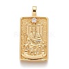 Brass Micro Pave Clear Cubic Zirconia Pendants ZIRC-Z004-01U-1
