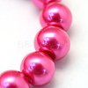 Baking Paint Pearlized Glass Pearl Round Bead Strands X-HY-Q330-8mm-10-3