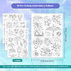 4 Sheets 11.6x8.2 Inch Stick and Stitch Embroidery Patterns DIY-WH0455-131-2