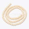 Opaque Solid Color Glass Beads Strands EGLA-A034-P4mm-D05-2