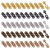 50Pcs 5 Colors Flower Alloy Snap Lock Clasps FIND-GL0002-03-1