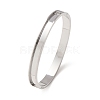 304 Stainless Steel Grooved Bangle Base SA-CBACA70-02P-4