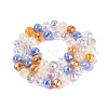 Electroplate Imitation Jade & Opaque & Transparent Glass Beads Strands EGLA-Q135-8MM-A09-3