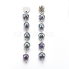 Natural Freshwater Pearl Beads Ear Studs EJEW-JE02892-02-2