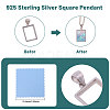 1Pc 925 Sterling Silver Pendant Cabochon Settings STER-BC0002-77A-4