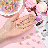 200Pcs Transparent Glass Beads Caps GLAA-PA0001-21-3