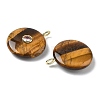 Natural Tiger Eye Pendants G-I391-02G-01-2